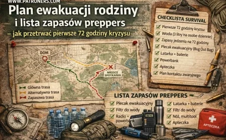 Plan ewakuacji rodziny i lista zapasów preppers – jak przetrwać pierwsze 72 godziny kryzysu