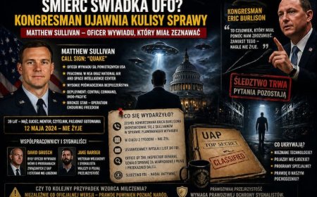 Śmierć świadka UFO? Kongresman ujawnia kulisy sprawy Matthew Sullivan.