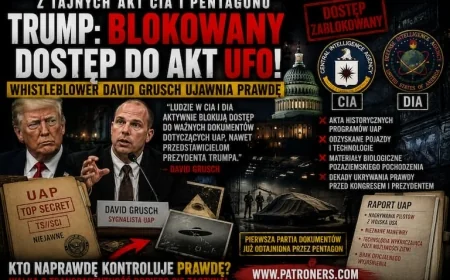 CIA, Pentagon i wojna o akta UFO. David Grusch twierdzi, że część służb blokuje dostęp do tajnych dokumentów