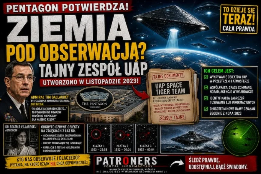 Admirał ostrzega o obserwacji Ziemi. Pentagon powołuje tajny zespół UAP