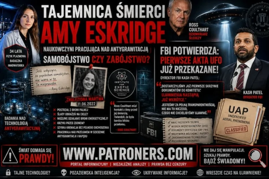 Tajemnicza śmierć Amy Eskridge i nadchodzące ujawnienie UFO. Coraz więcej pytań wokół technologii antygrawitacyjnych