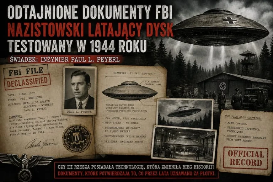 Odtajnione dokumenty FBI o nazistowskim latającym dysku. Testy miały odbywać się w Czarnym Lesie.