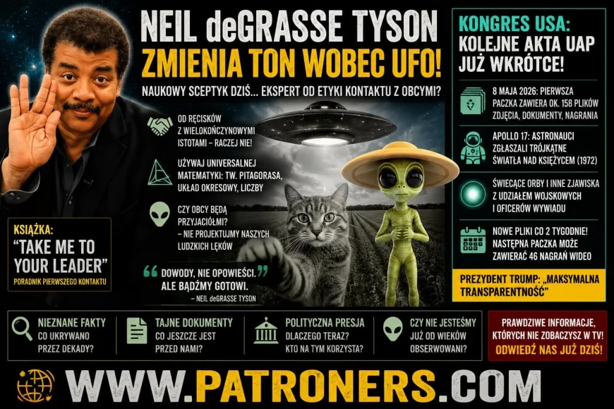 Neil deGrasse Tyson zmienia ton wobec UFO. Kongres USA zapowiada kolejne ujawnienia akt UAP.