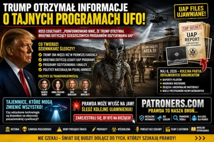 Trump miał zostać poinformowany o tajnych programach odzyskiwania UFO. Ross Coulthart ujawnia nowe kulisy.